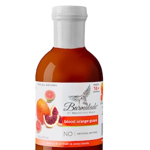 Blood Orange-Guava Barmalade 10oz - All Natural Cocktail Mixer - Craft Cocktails - Birthday Gift - Drink Mixer - Easy Cocktails - Host Gift