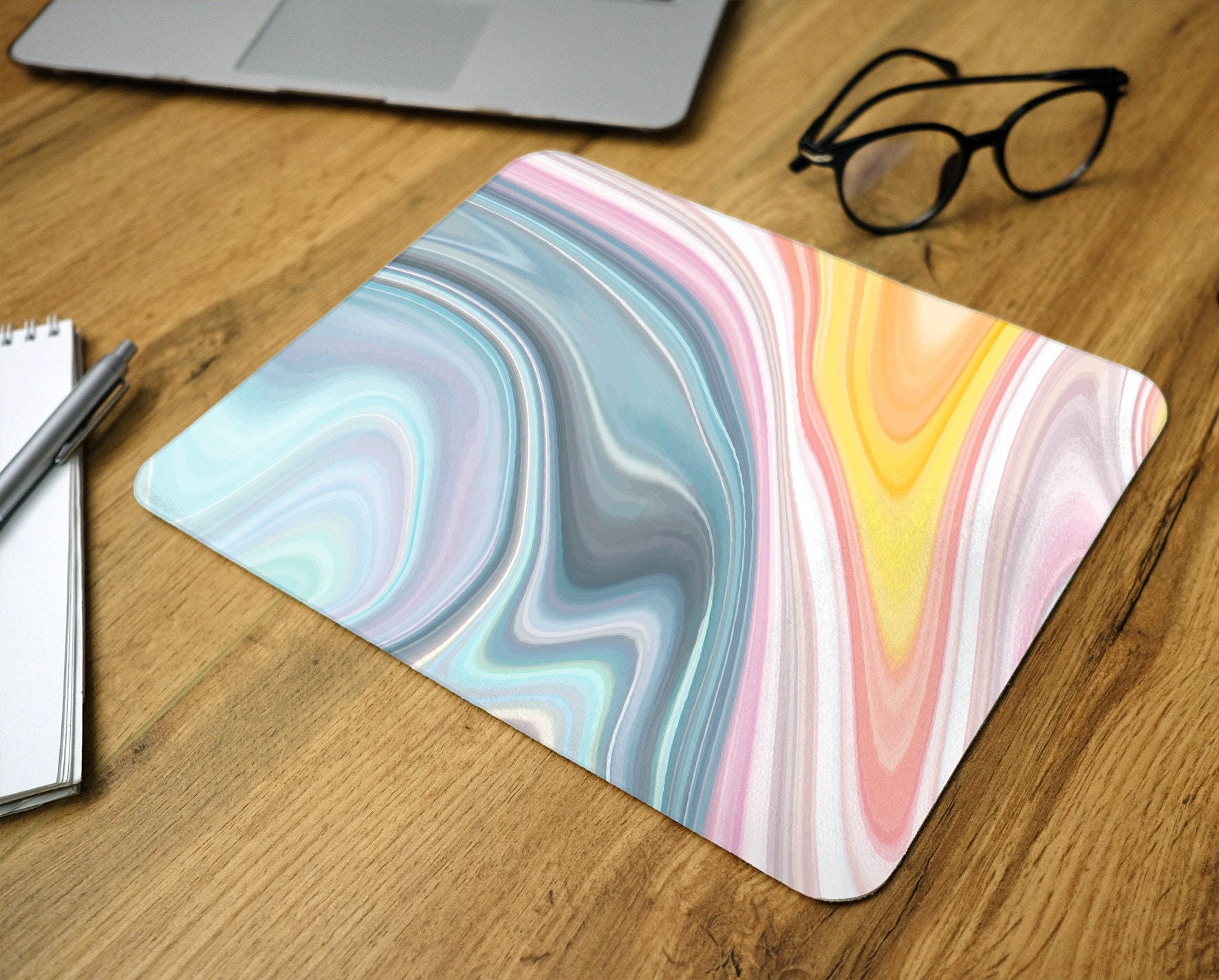 Cuero Mouse Pad mouse pad ratón maqueta portátil Mouse Pad Etsy