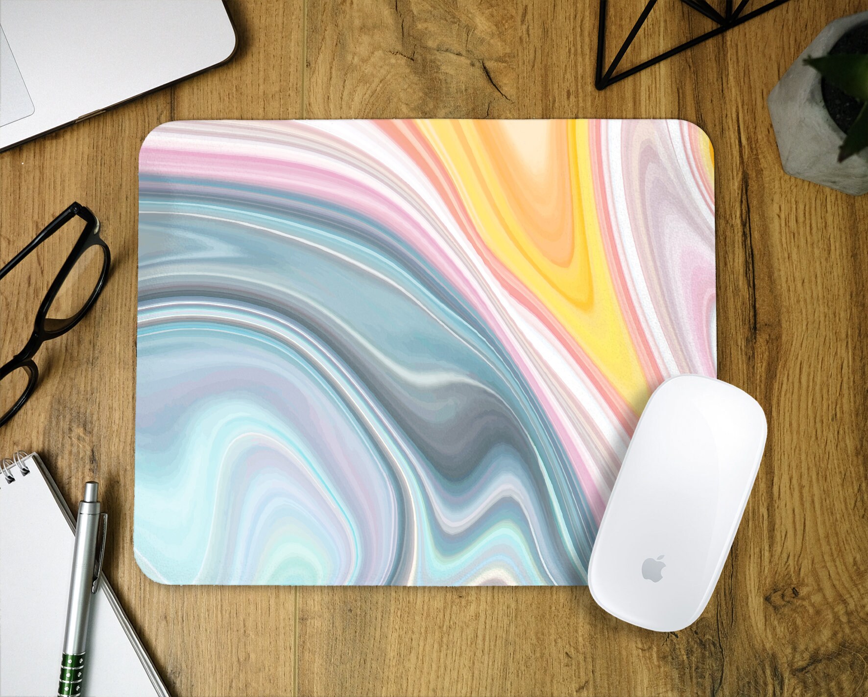 Cuero Mouse Pad mouse pad ratón maqueta portátil Mouse Pad Etsy