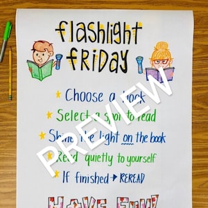 Flashlight Friday Anchor Chart