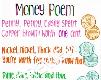 Money Poem Anchor Chart