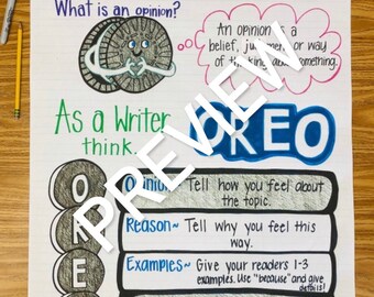 problem solution anchor chart Opinion/Persuasive Oreo Writing Anchor Chart