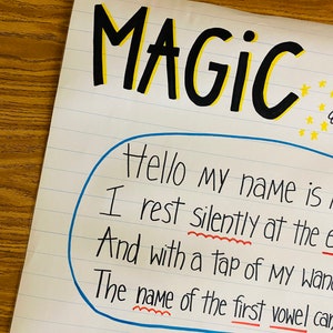 Magic E Anchor Chart - Etsy