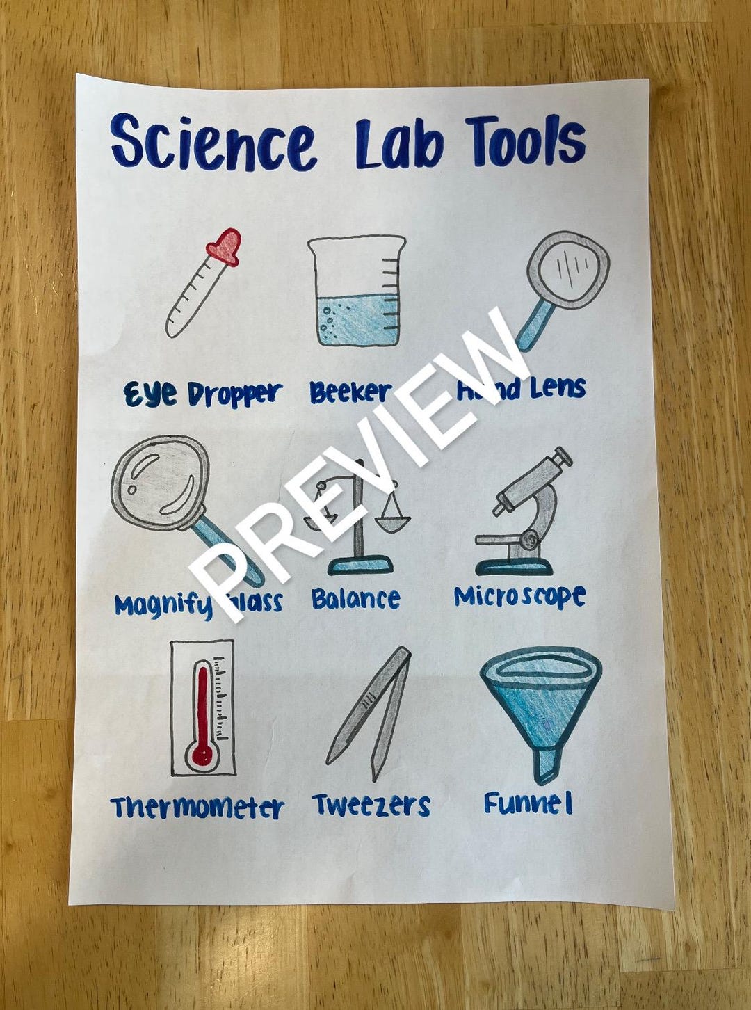 Science Lab Tools Anchor Chart - Etsy