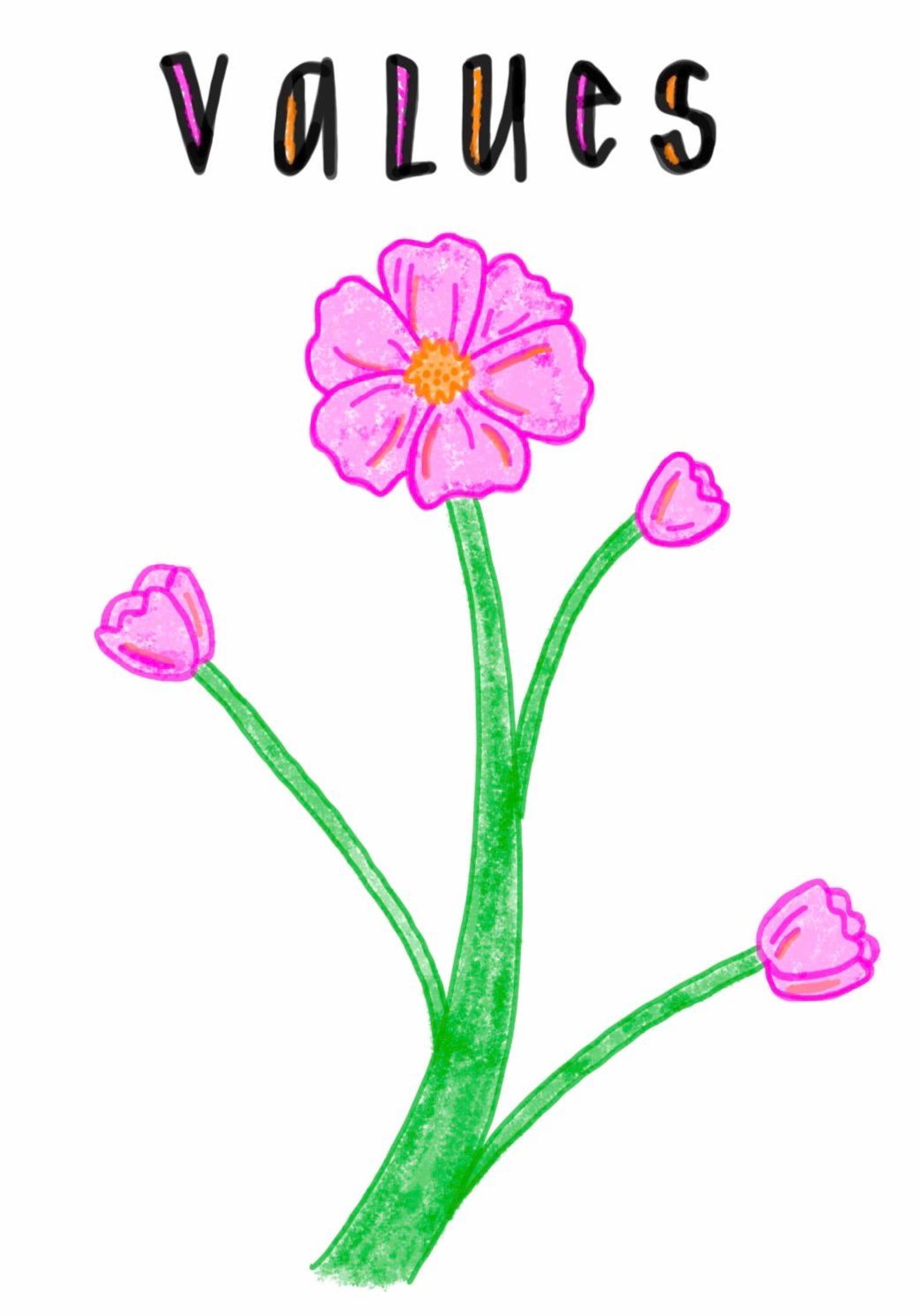 Values Flower Class Values Flower Poster - Etsy