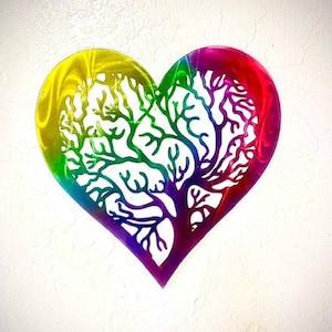 Colorful Heart Of Life. This Beautiful Heart Of Life Is A Take On The Mystical Tree Of Life That Says All Things Are Connected.