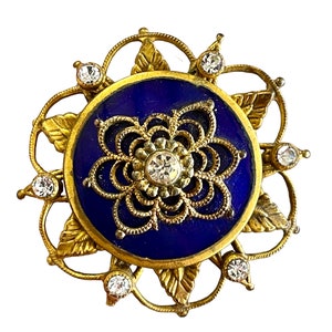 Vintage Czech Enamel Brooch