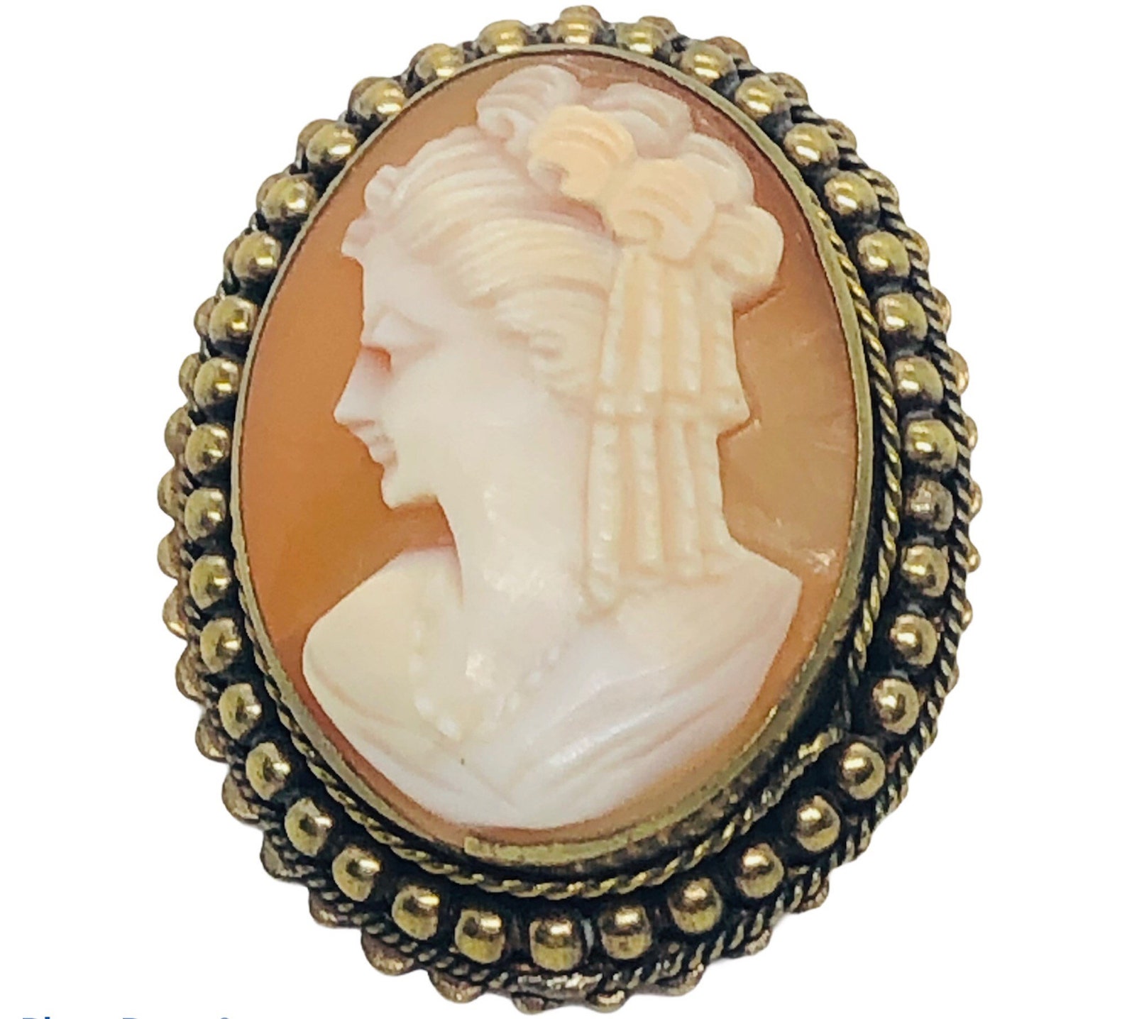 left facing cameo brooch