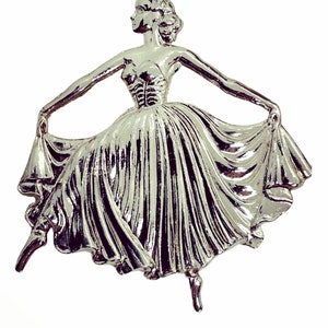 Silver Ballerina Brooch