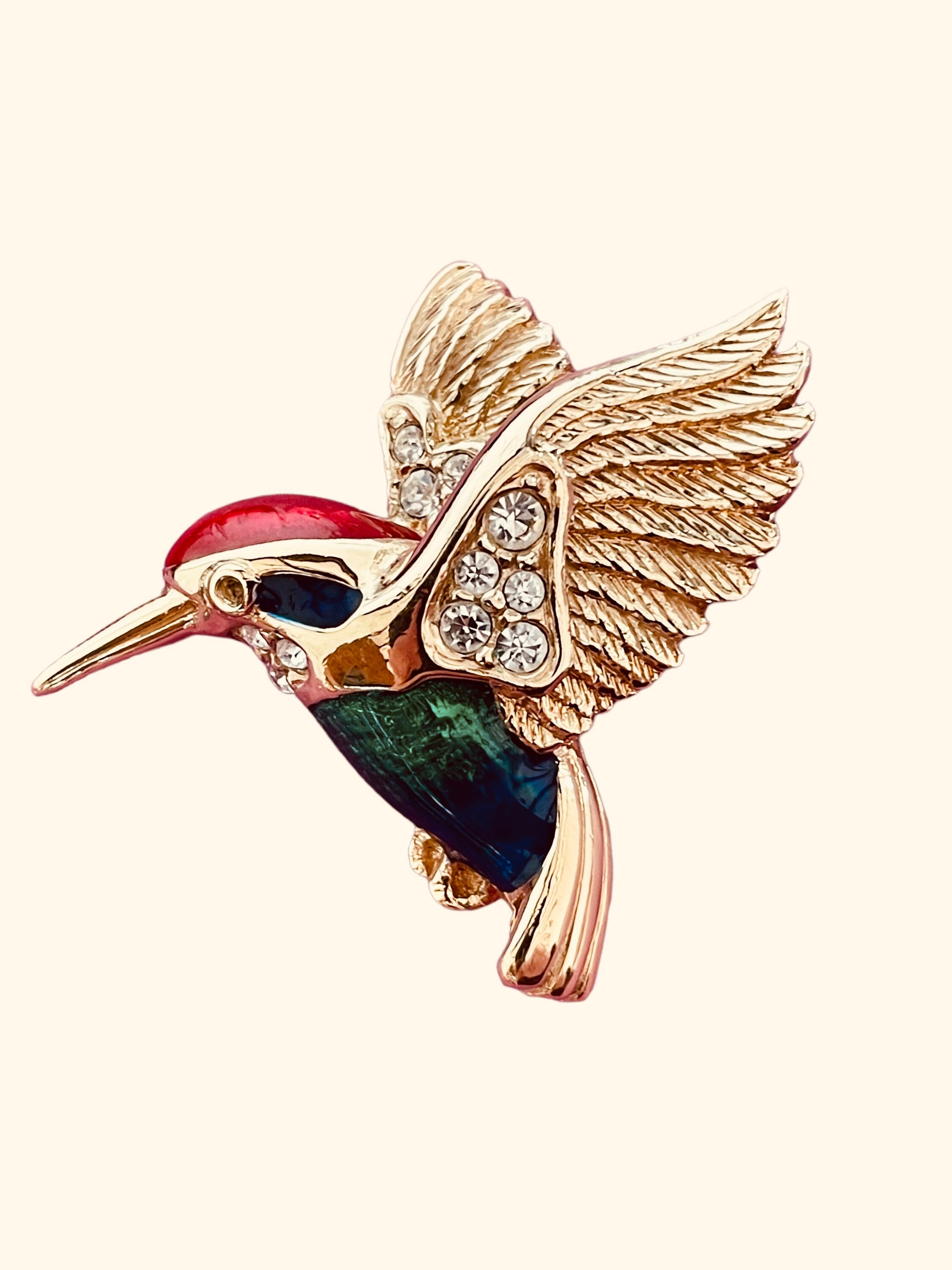 Broche Vintage Colibri Attwood & Sawyer – Améthyste Et Argenté – Occasion