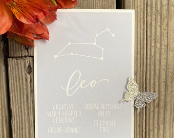Leo Zodiac Sign Art Print | Horoscope Birthday Gift