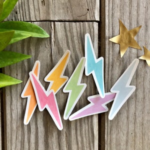 Lightning Bolt Sticker | Vinyl Waterproof Sticker | Cute Hydro Flask Sticker | Trendy Laptop Sticker | Geometric Simple Sticker