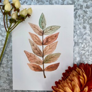 Fall Botanical Watercolor Print | Autumn Leaves Print | Thanksgiving Wall Art | Fall Harvest Print | Fall Leaves Set of Three