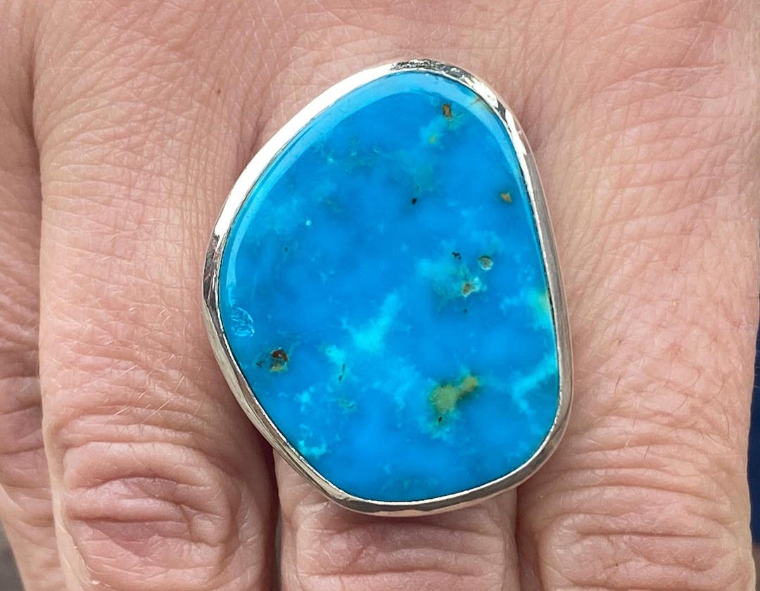 Sleeping Beauty Turquoise (size S , 9.25 US) Ring in 925 Sterling ...