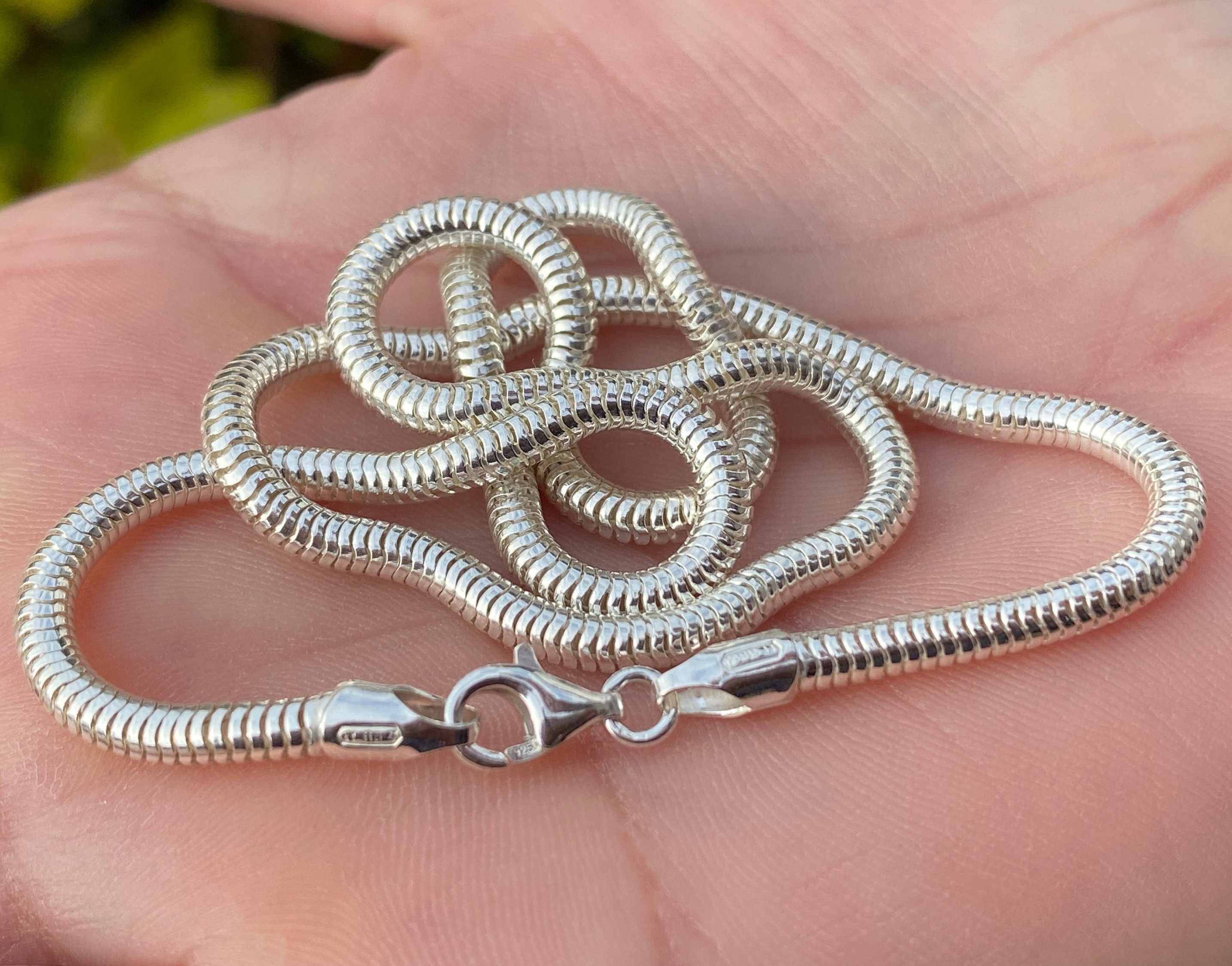 3mm 16 Inch Sterling Silver Snake Chain 