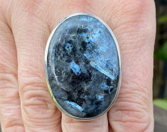 タンザニア産オレンジカイヤナイト（サイズ N 1/2、7.25）リング、925