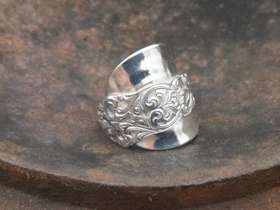Email fiets Gewoon doen Continental Silver Spoon Ring size X 12 US Typically - Etsy