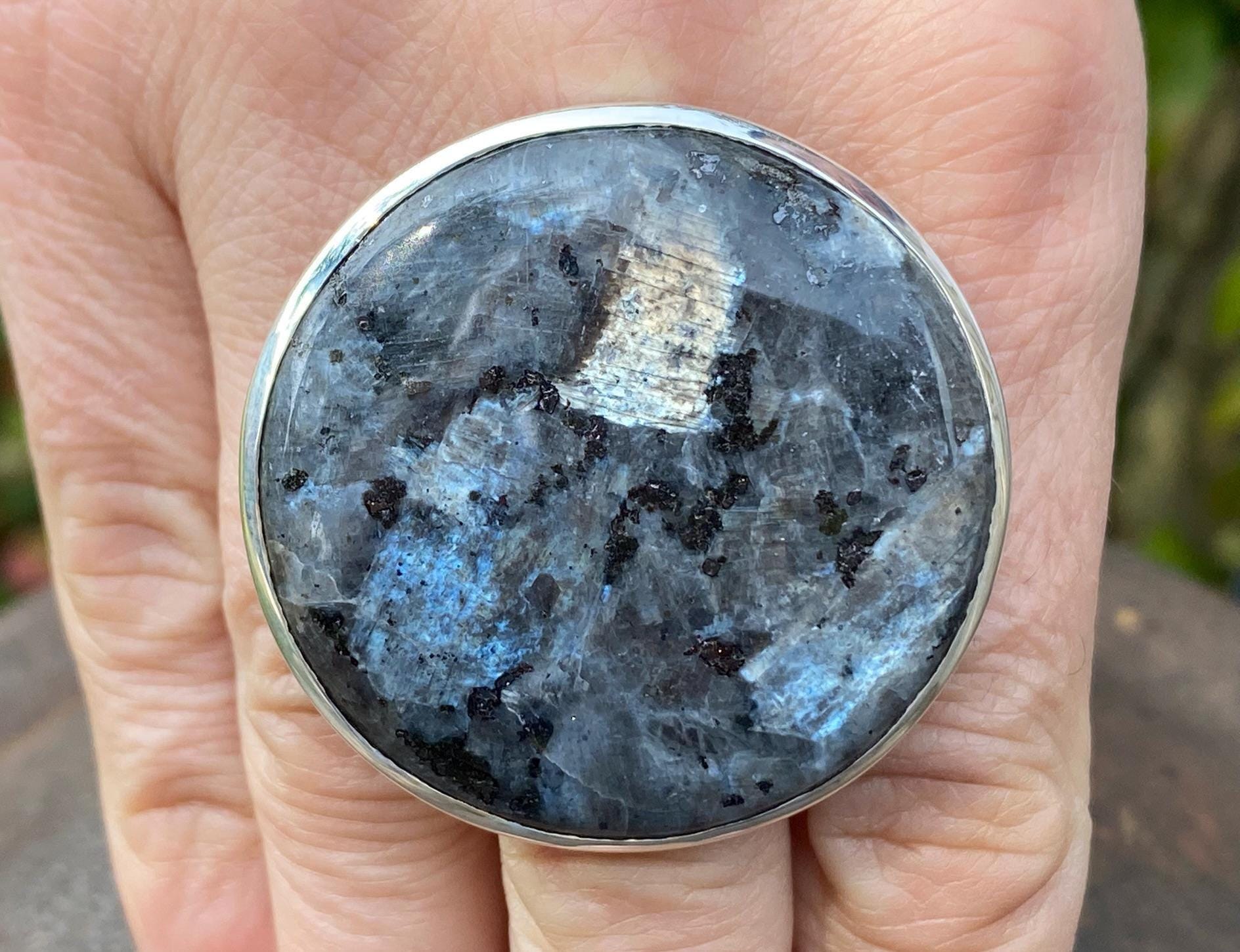 cthy リング　17号　LARVIKITE Larvikite Ring - Etsy