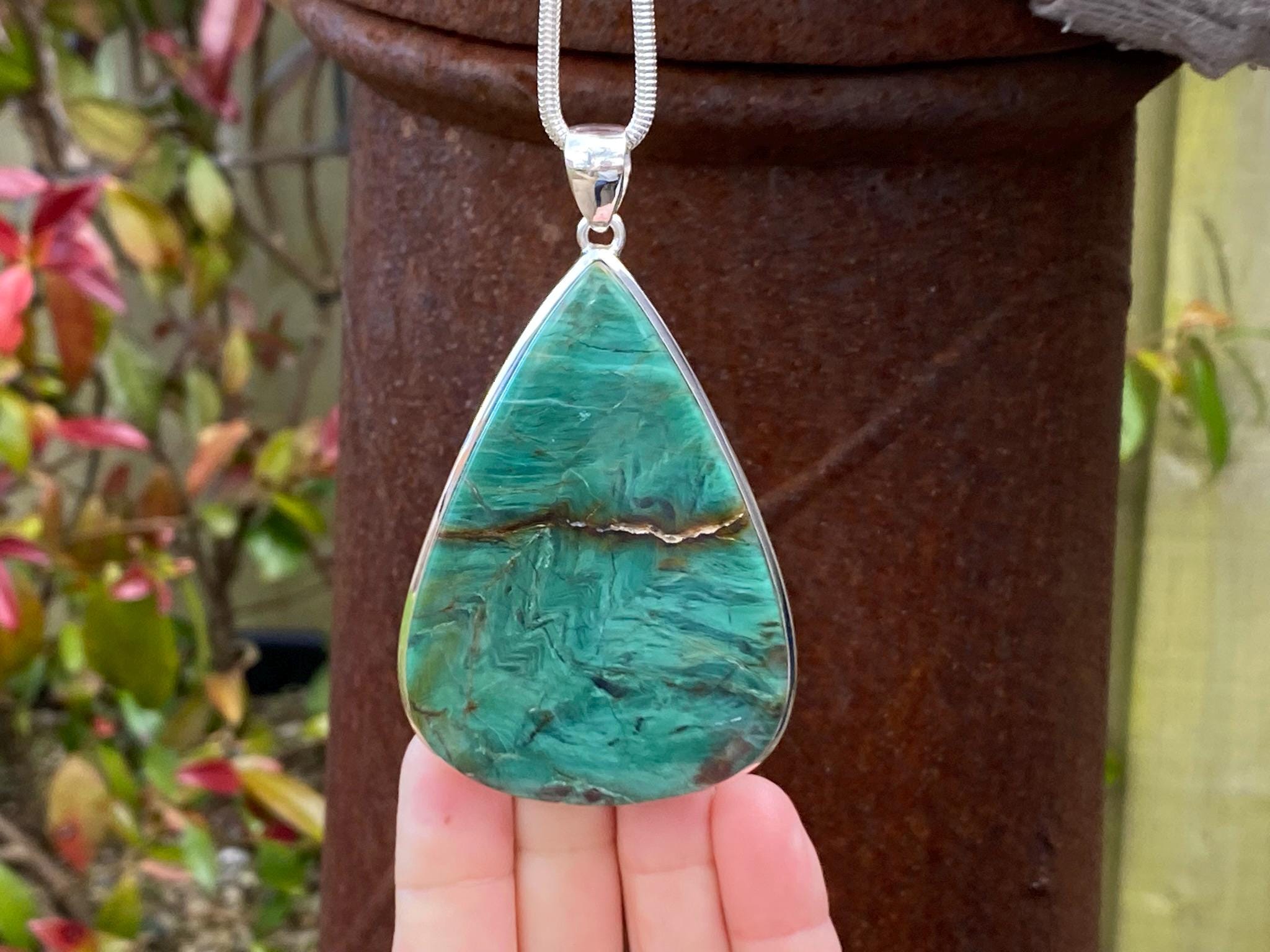 925シルバー グリーンストーン ネックレス ciite' ネックレス 「 金属アレルギー対応 」 グリーンストーン