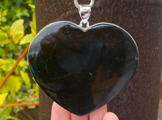 Large Black Tourmaline Hearts Large Black Tourmaline Hearts