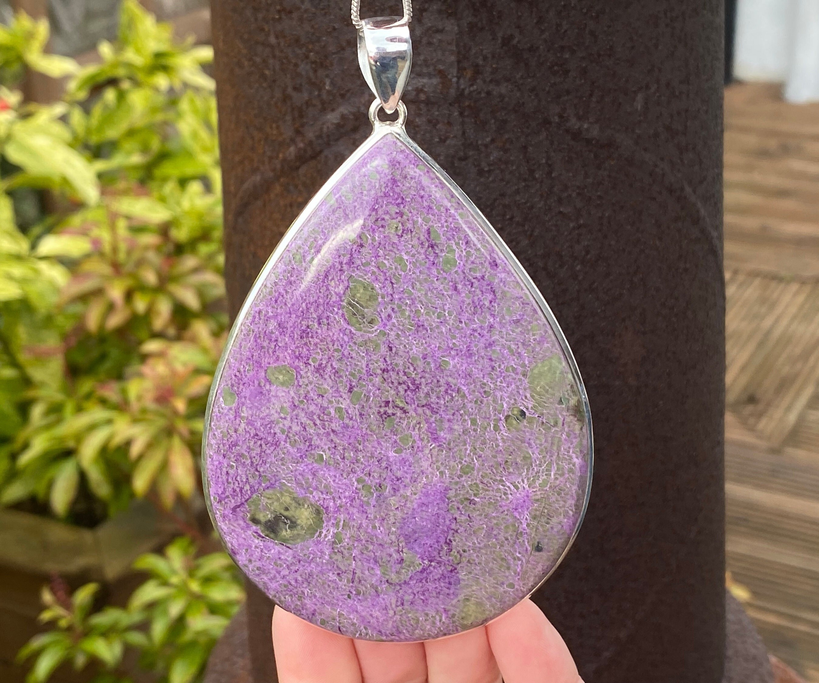 Stichtite Pendant in 925 Sterling 
