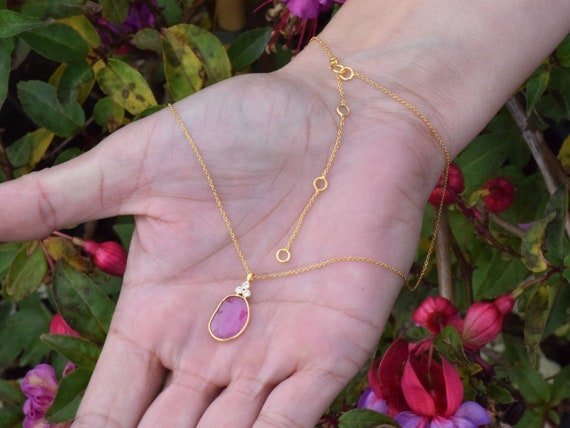9ct Gold Ruby \u0026 Diamond Pendant 