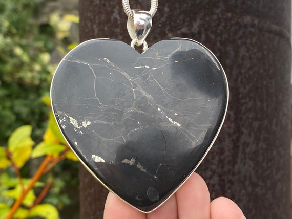 Large Shungite Hearts Large Shungite Hearts