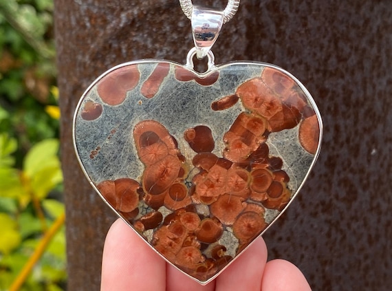 Peanut Obsidian Heart Pendant