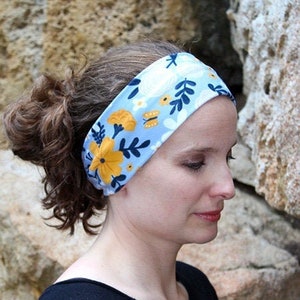 Women&#39;s Headband, Floral Headband, Flower Hairband, Knot Headband, Yoga Headband