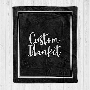 Custom Print Fleece Sherpa Blanket - Personalized Throw Fleece
