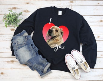 Custom Dog Cat Pet Art Illustration Sweatshirt - Pet Lover gift, Birthday gift, personalized pet crewneck sweater