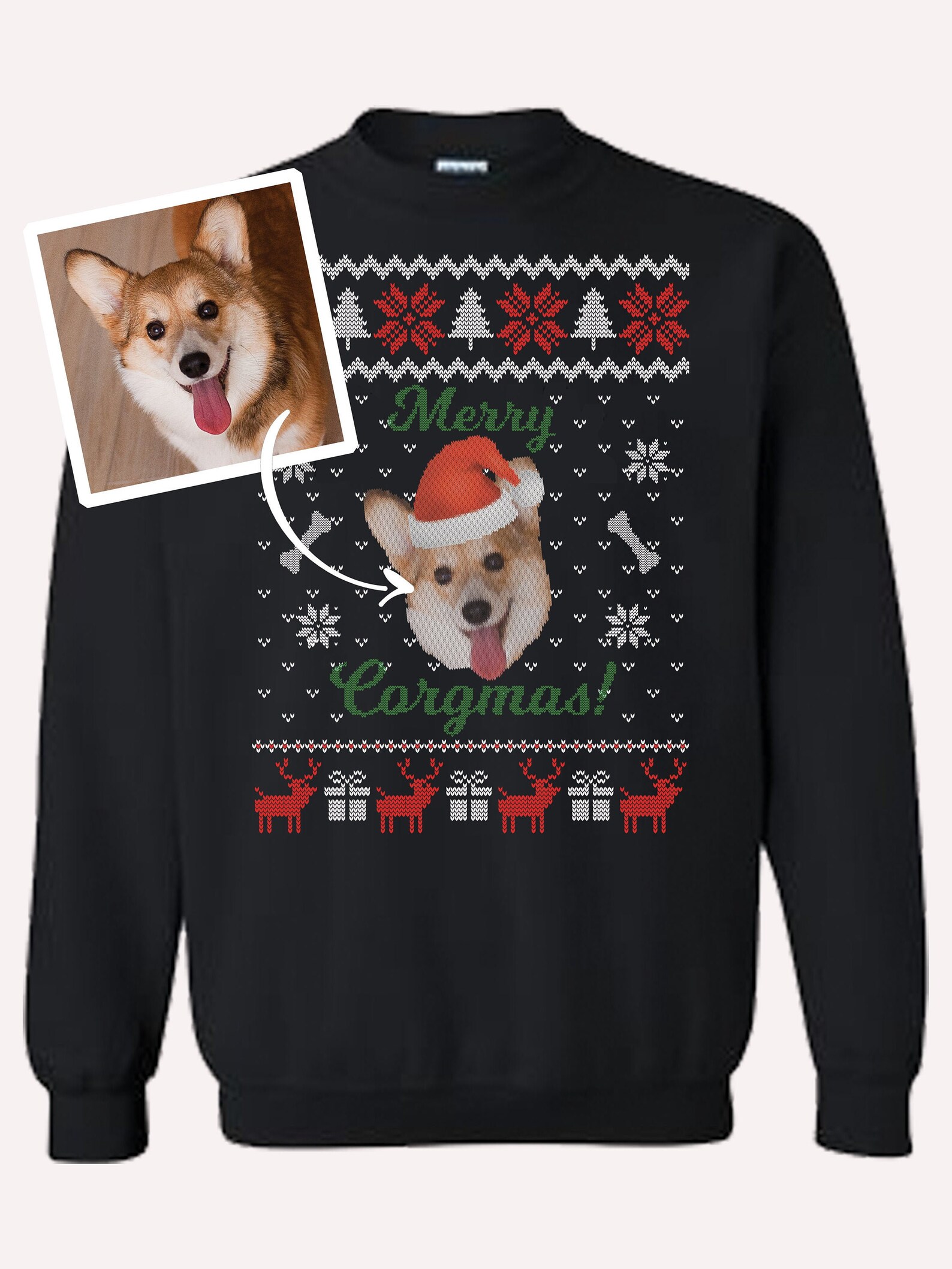 Personalized Dog Custom Ugly Xmas Sweater Dog Lover Etsy