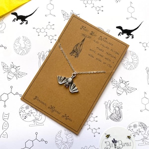 Fruit Bat Necklace with Personalised Message