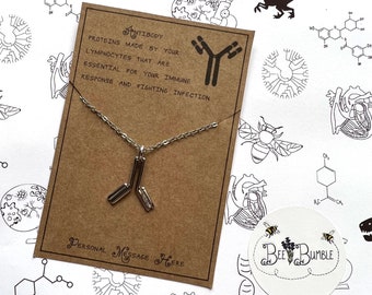 Antibody Protein Necklace with Personalised Message