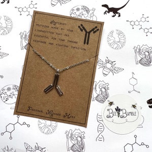 Antibody Protein Necklace with Personalised Message