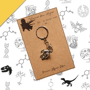 Triceratops Skull Keyring with Personalised Message