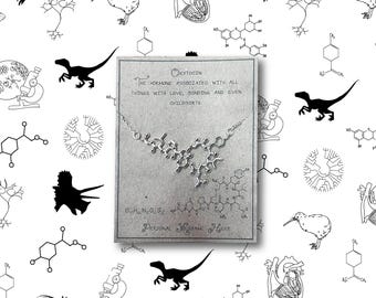Oxytocin Molecule Necklace with Personalised Message