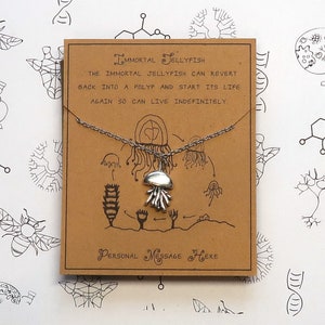 Immortal Jellyfish Necklace with Personalised Message