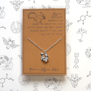 Collier Petit Écureuil avec Message Personnalisé