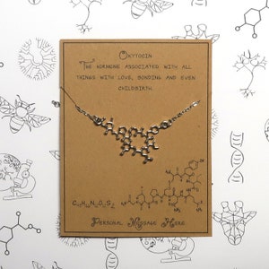 Oxytocin Molecule Necklace with Personalised Message