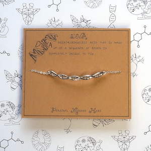 DNA Molecule Bracelet with Personalised Message