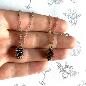 Pine cone Necklace with Personalised Message image 4