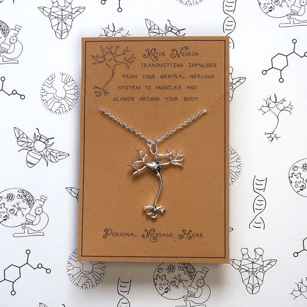 Motor Neuron Pendant with Personalised Message