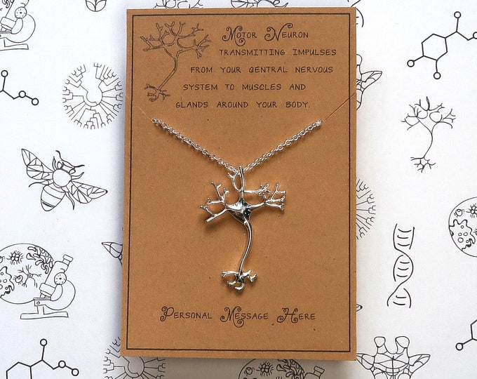 Motor Neuron Pendant with Personalised Message