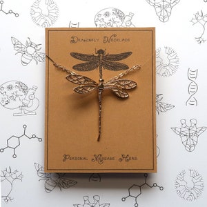 Dragonfly Pendant with Personalised Message