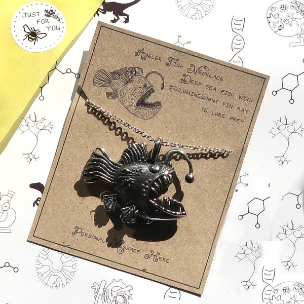 Anglerfish Pendant with Personalised Message