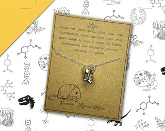 3D Mouse Necklace with Personalised Message