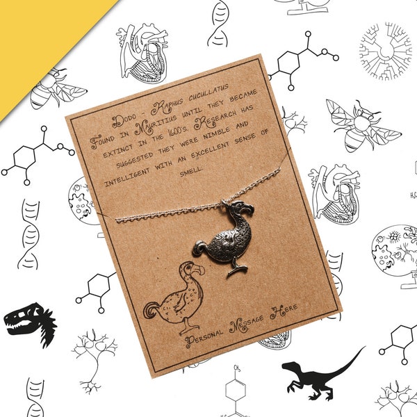 Collier Dodo avec message personnalisé