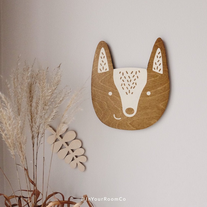 Nursery Wall Hanging Animal Wall Decor Boho Wall Art Fox Etsy