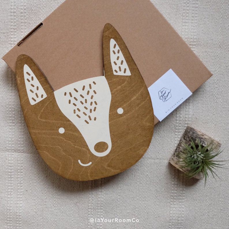 Nursery Wall Hanging Animal Wall Decor Boho Wall Art Fox Etsy